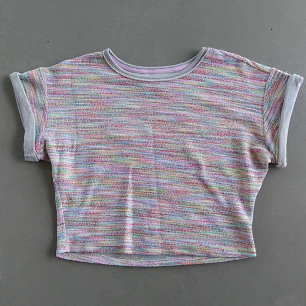 Anthropologie Saturday Sunday Aphra Space Dyed Rainbow Knit Top